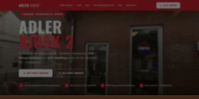 Website Adler Kiosk 2 — Startseite