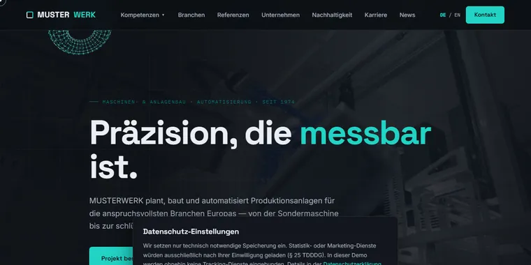 Beispielseite Musterwerk — Industrie und Handwerk